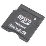 Abbildung zeigt Galaxy Tab (GT-P1000) Transflash / microSD => miniSD Adapter