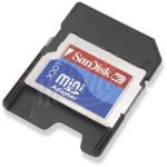 Abbildung zeigt N80 miniSD => SD Adapter