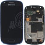 Abbildung zeigt Original Galaxy S3 mini (GT-i8190) Frontschale mit Display und Touchscreen blue