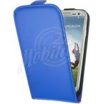 Abbildung zeigt Galaxy S4 (GT-i9500 not for Germany) Ledertasche Flipstyle BiColor blue