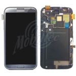 Abbildung zeigt Original Galaxy Note 2 LTE (GT-N7105) Frontschale mit Display und Touchscreen grau