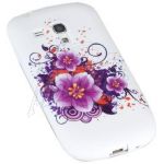 Abbildung zeigt Galaxy S3 mini (GT-i8190) Design Schutzhülle Violett Flower