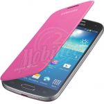 Abbildung zeigt Original Galaxy S4 mini (GT-i9195) Akkudeckel mit Lederflappe pink EF-FI919BP