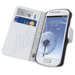 Abbildung zeigt Galaxy S3 mini (GT-i8190) Ledertasche Bookstyle white