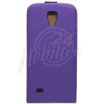 Abbildung zeigt Galaxy S4 Active (GT-i9295) Ledertasche Flipstyle BiColor purple