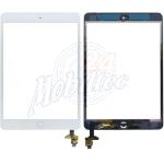 Abbildung zeigt iPad mini Touchscreen Frontglas weiß mit IC + Homebutton