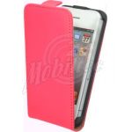 Abbildung zeigt iPhone 4s Ledertasche Flipstyle pink
