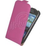 Abbildung zeigt Galaxy Ace 3 LTE (GT-S7275) Ledertasche Flipstyle pink