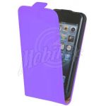 Abbildung zeigt iPhone 5c Ledertasche Flipstyle lila