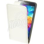 Abbildung zeigt Galaxy S5 mini (SM-G800F) Ledertasche Flipstyle weiß