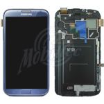 Abbildung zeigt Original Galaxy Note 2 (GT-N7100) Frontschale mit Display und Touchscreen blau