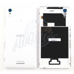 Abbildung zeigt Original Xperia T3 Rückschale Akkudeckel weiß mit Kameraglas und NFC