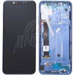 Abbildung zeigt Original Mi8 Frontschale mit Display + Touchscreen blau