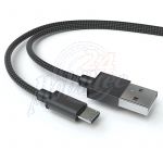 Abbildung zeigt Datenkabel micro USB 180cm Nylon Fast Charging
