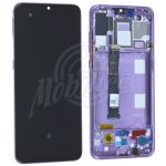 Abbildung zeigt Original Mi9 Display + Touchscreen Einheit mit Rahmen violett