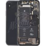 Abbildung zeigt iPhone X Premium Rückschale black voll bestückt +Kameraglas