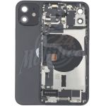 Abbildung zeigt iPhone 12 Gehäuse Glas Rückseite Rückschale Rahmen schwarz