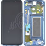 Abbildung zeigt Original Galaxy S9 (SM-G960F) Frontschale mit Display + Touchscreen coral blue