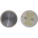 Abbildung zeigt Einschaltknopf Power Taste Button silber grau