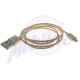 Magnetisches Daten/Ladekabel gold m. USB Stecker